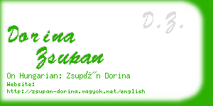 dorina zsupan business card